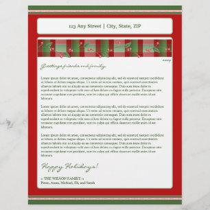 Papel Timbrado Letra da Newsletter Anual do Feriado: xadrez