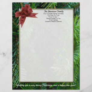 Papel Timbrado Letra do Natal da família, cabeçalho personaliza