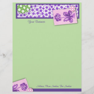 Papel Timbrado Letra Floral Scrapbook