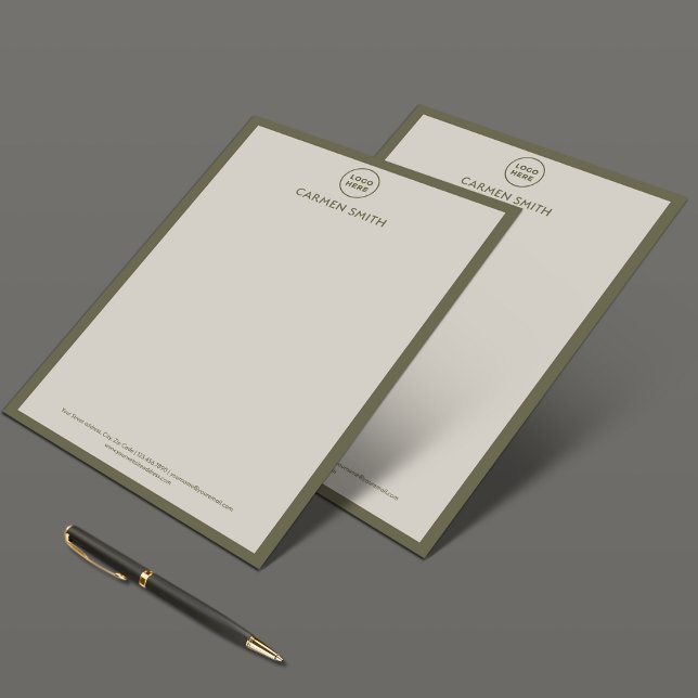 Papel Timbrado Letra moderna do Luxo Interior Designer (Criador carregado)