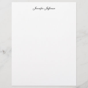 Papel Timbrado Letra Moderna Elegante Nome Simples Profissional