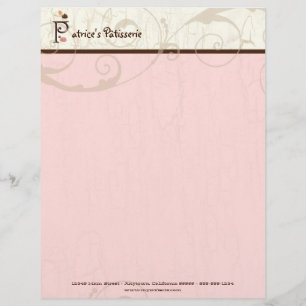 Papel Timbrado Letra P Cupcake Business Letterhead