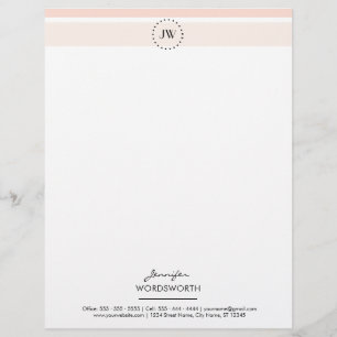 Papel Timbrado Letra profissional elegante monograma
