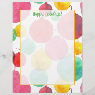 Papel Timbrado Letras do feriado dos enfeites de natal