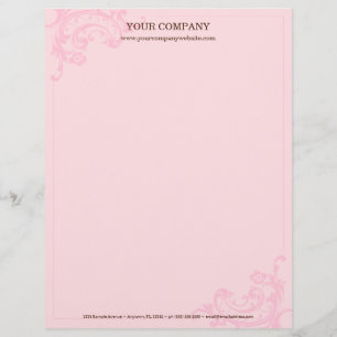 Papel Timbrado Letreiro Rosa