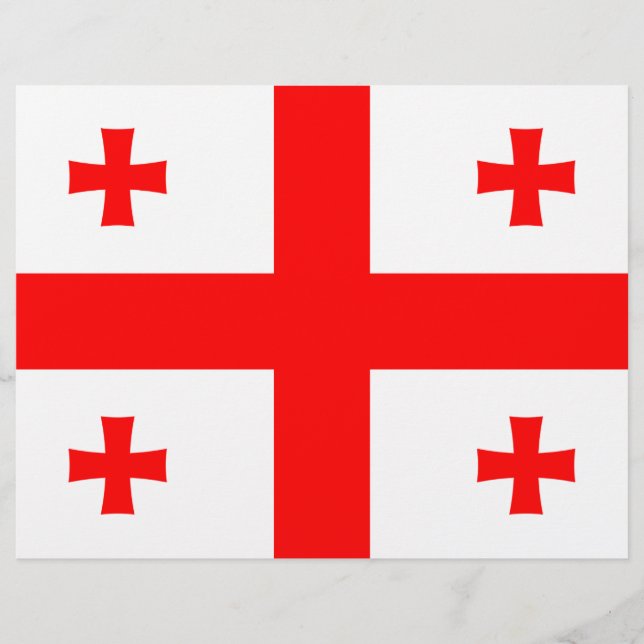 Papel Timbrado Letterhead com bandeira da Geórgia (Frente)