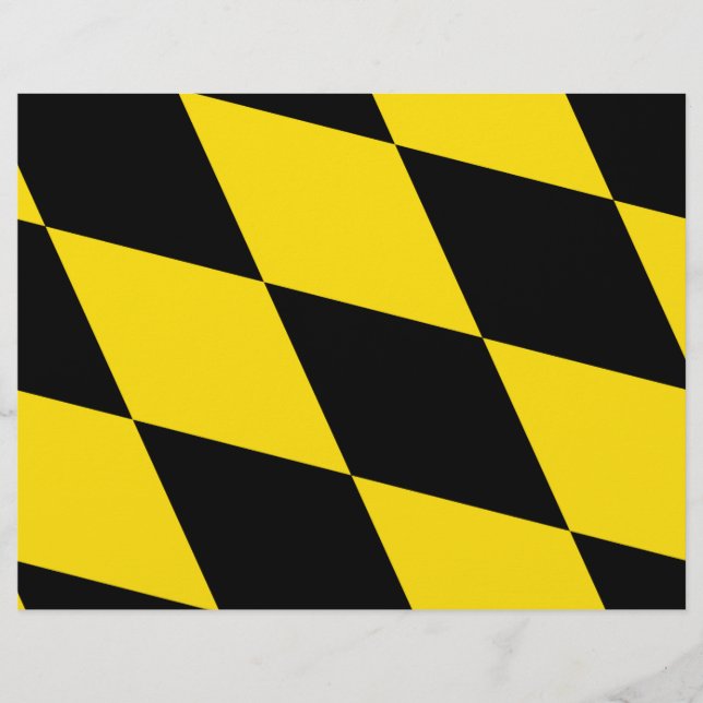 Papel Timbrado Letterhead com bandeira de Munique, Alemanha (Frente)