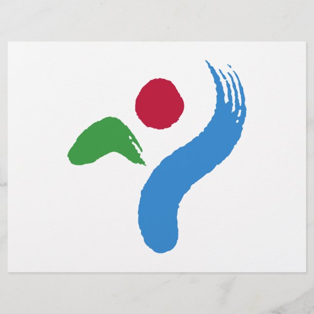Papel Timbrado Letterhead com bandeira de Seul, Coreia do Sul (Frente)