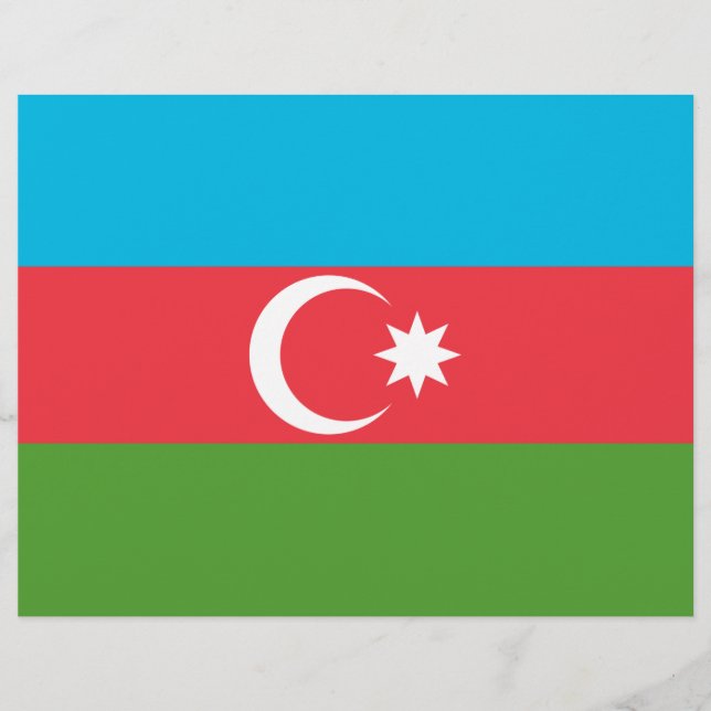 Papel Timbrado Letterhead com Flag do Azerbaijão (Frente)