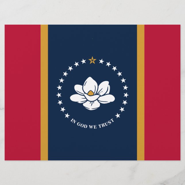 Papel Timbrado Letterhead com Flag do Mississippi (Frente)