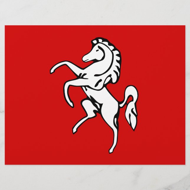 Papel Timbrado Letterhead com Flag of Kent, Inglaterra (Frente)