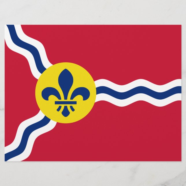 Papel Timbrado Letterhead com Flag of Rua. Louis, Missouri (Frente)