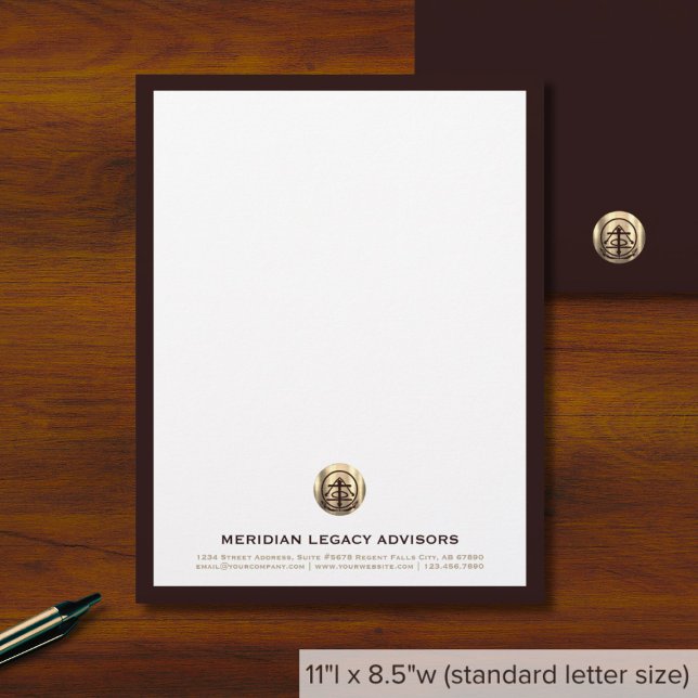 Papel Timbrado Letterhead com marca personalizável (Criador carregado)