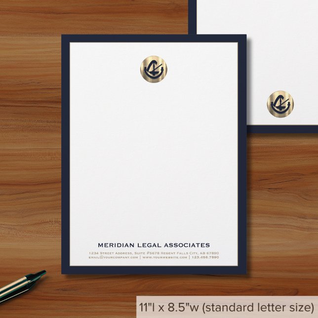 Papel Timbrado Letterhead da Lei Personalizada (Criador carregado)