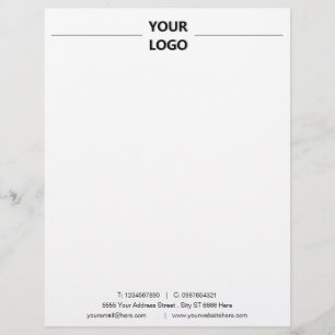 Papel Timbrado Letterhead de escritório moderno com logotipo