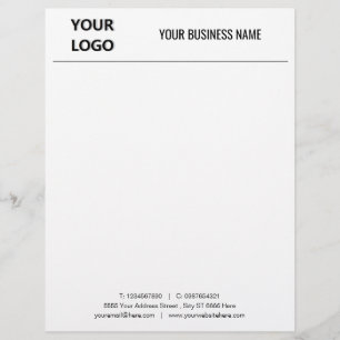 Papel Timbrado Letterhead de escritório personalizado com logoti