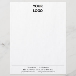 Papel Timbrado Letterhead de escritório personalizado com logoti