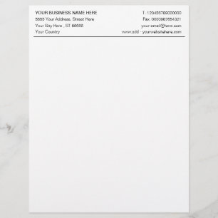 Papel Timbrado Letterhead de escritório personalizado com logotip
