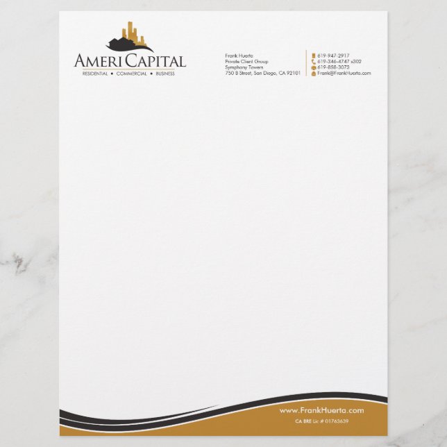 Papel Timbrado Letterhead de Imóveis PERSONALIZADO V4 (Frente)