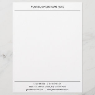 Papel Timbrado Letterhead de Informações de Endereço de Nome de E