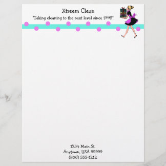 Papel Timbrado Letterhead de Serviço Maid Personalizável