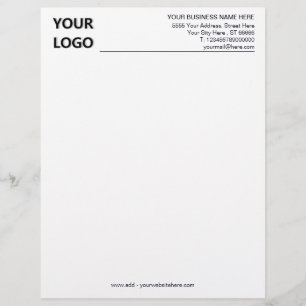 Papel Timbrado Letterhead do escritório personalizado moderno co