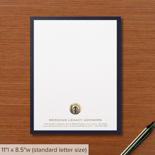 Papel Timbrado Letterhead Elegante Simples para Empresas (Criador carregado)