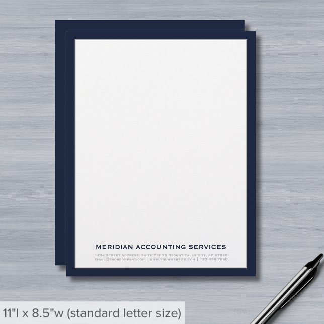 Papel Timbrado Letterhead empresarial moderna simples (Criador carregado)