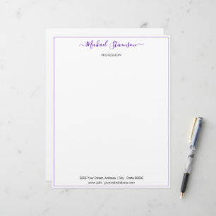 Papel Timbrado Letterhead - Informações sobre o Nome do Endereço 