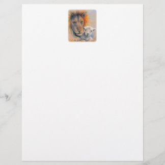 Papel Timbrado Letterhead "Lion and Lamb" 8,5"x11"