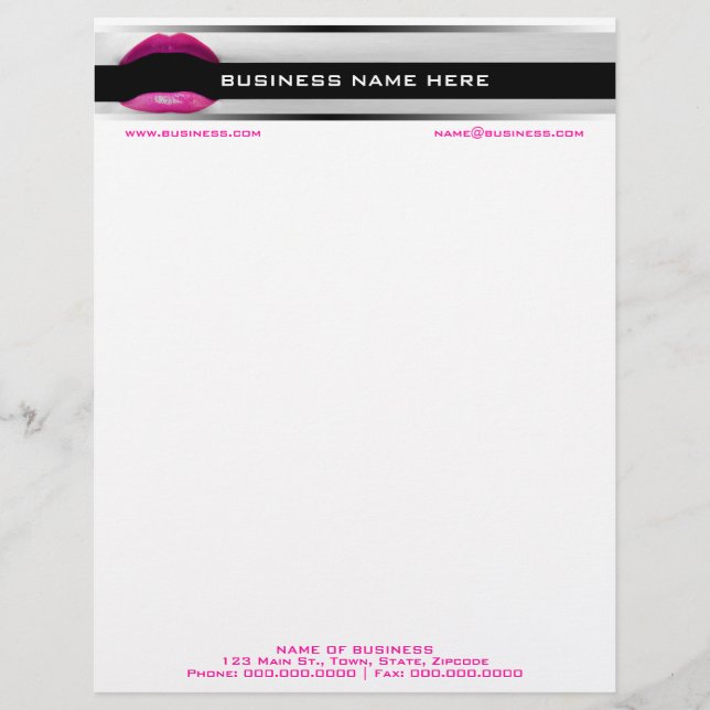 Papel Timbrado Letterhead Para Cosmetologistas (Frente)
