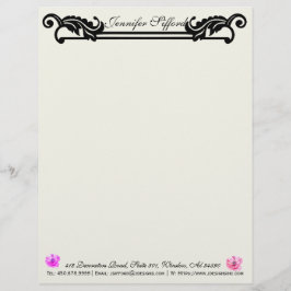 Papel Timbrado Letterhead Personalizada do Designer Interior Eleg