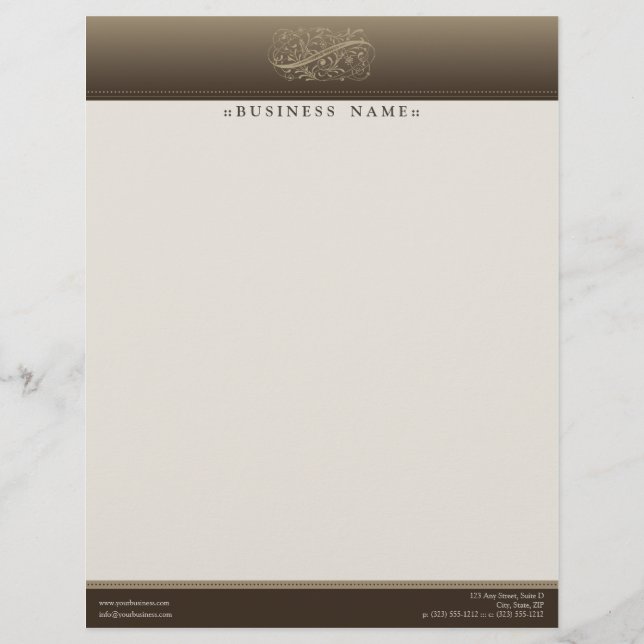 Papel Timbrado Letterhead Personalizada do Mocha Vitoriano (Frente)