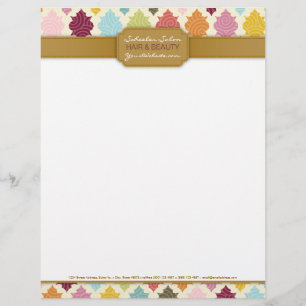 Papel Timbrado Letterhead Personalizada do Quatrefoil Colorido Ma