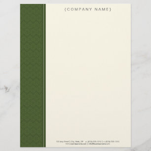 Papel Timbrado Letterhead personalizada do Verde limão Vintage D