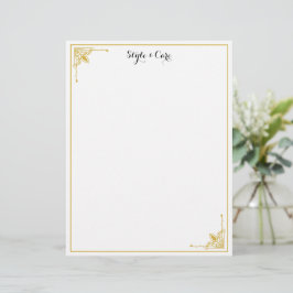 Papel Timbrado Letterhead personalizado com seu nome em estilo