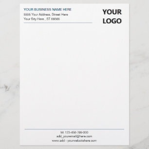 Papel Timbrado Letterhead personalizado com suas informações de t
