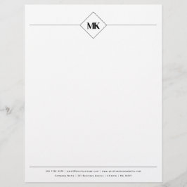 Papel Timbrado Letterhead profissional para monogramas personaliz