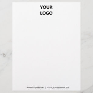 Papel Timbrado Letterhead simples com logotipo, e-mail e site na 