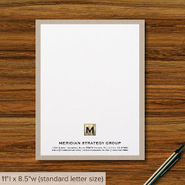 Papel Timbrado Letterhead sofisticada da marca comercial