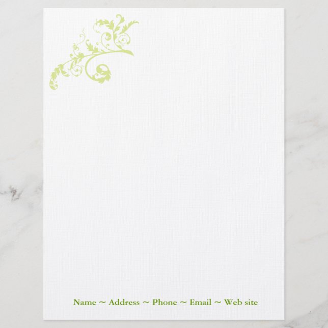 Papel Timbrado Letterhead Verde Clássico (Frente)
