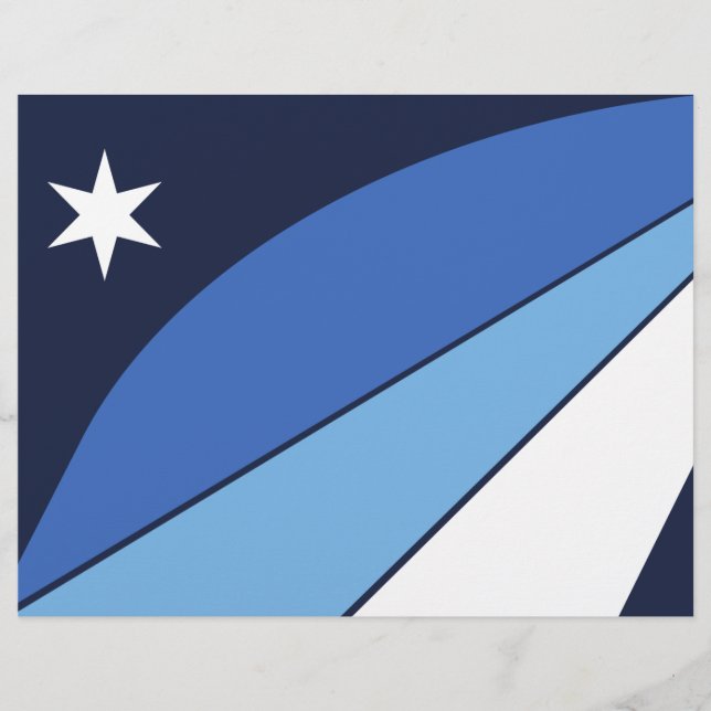 Papel Timbrado Letterhead with Flag of Columbia, Carolina do Sul (Frente)