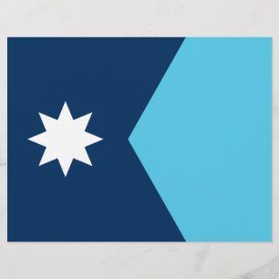 Papel Timbrado Letterhead with Flag of Minnesota, EUA