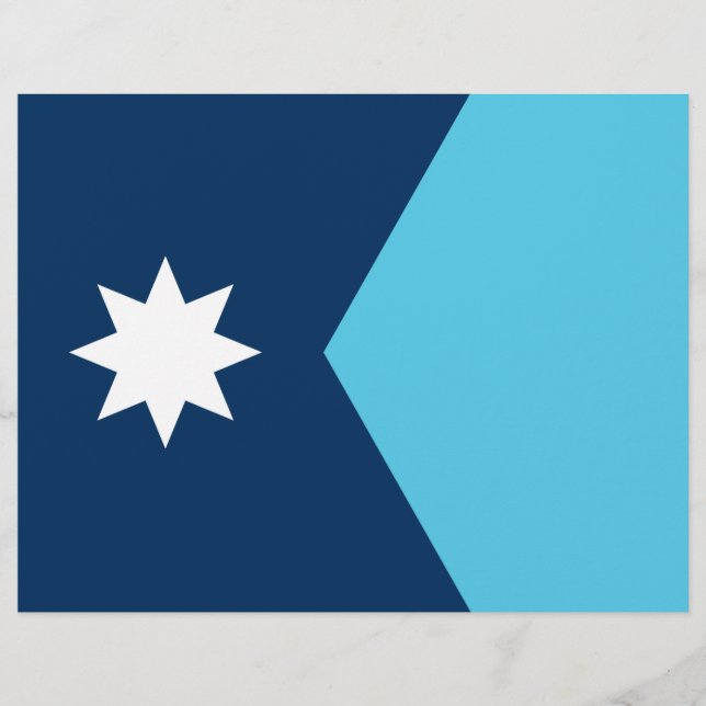 Papel Timbrado Letterhead with Flag of Minnesota, EUA (Frente)