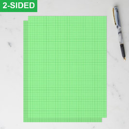Papel Timbrado Light Green Grid Graph Paper Sheets (Full Pages) 