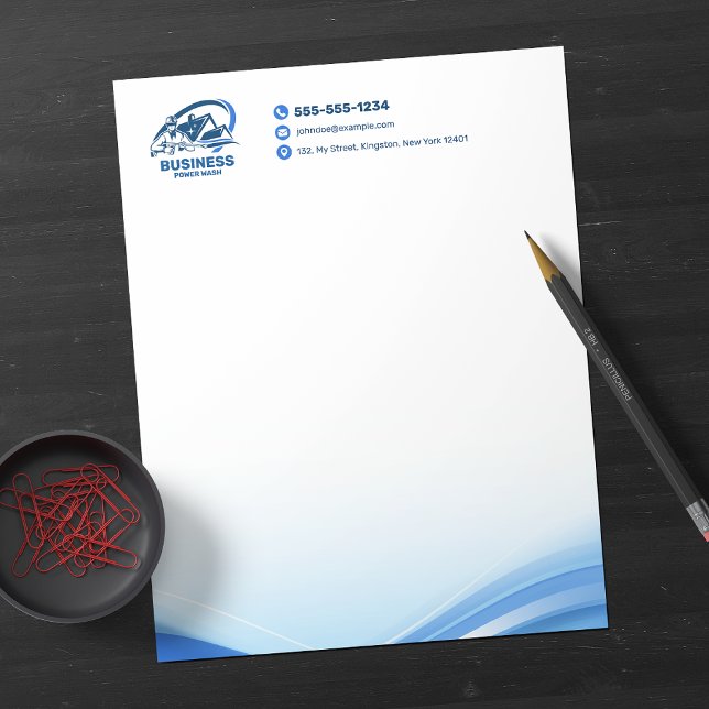 Papel Timbrado Limpeza da central elétrica por lavagem de pressão (Criador carregado)