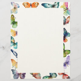 Papel Timbrado Lindas Borboletas