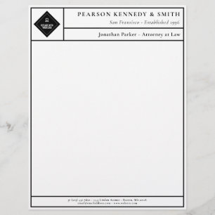 Papel Timbrado Linhas brancas pretas e limpas minimizam seu logot