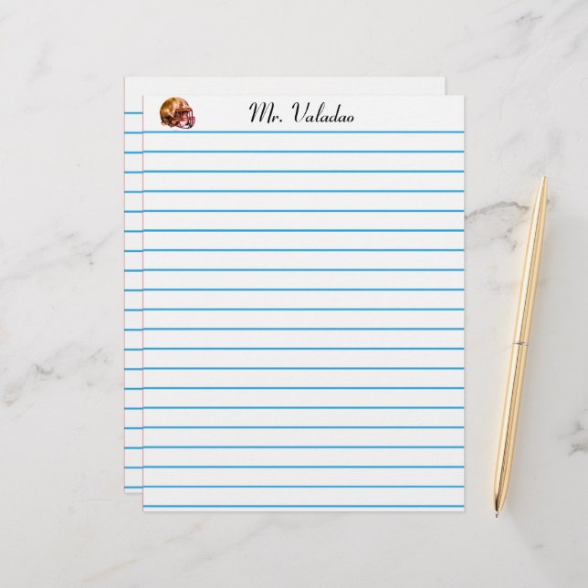 Papel Timbrado Linhas timbradas para a escola (Frente/Verso In Situ)