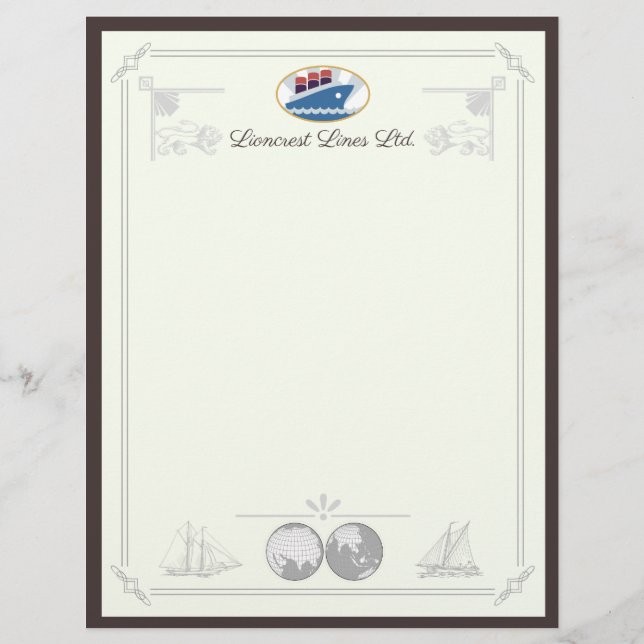 Papel Timbrado Lioncrest Lines Letterhead (Frente)